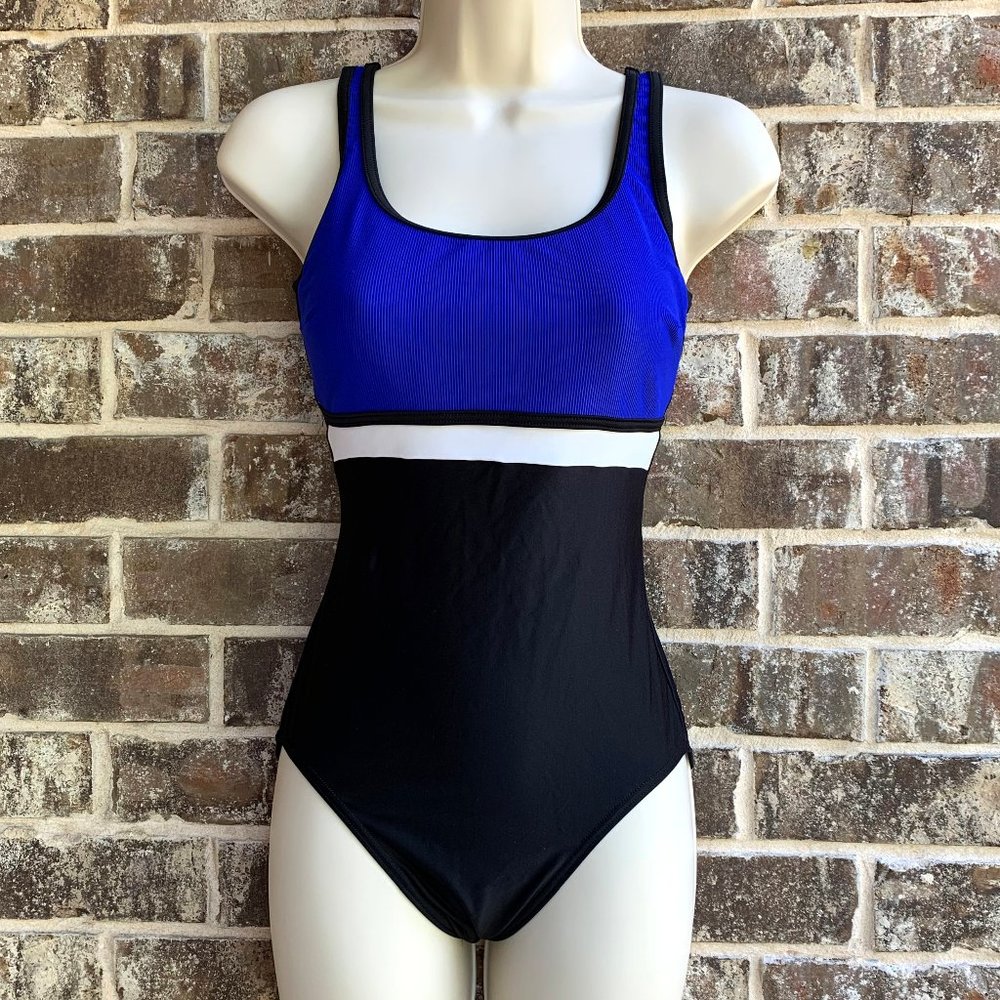 Women's swimwear One Piece Swimsuit Black Blue